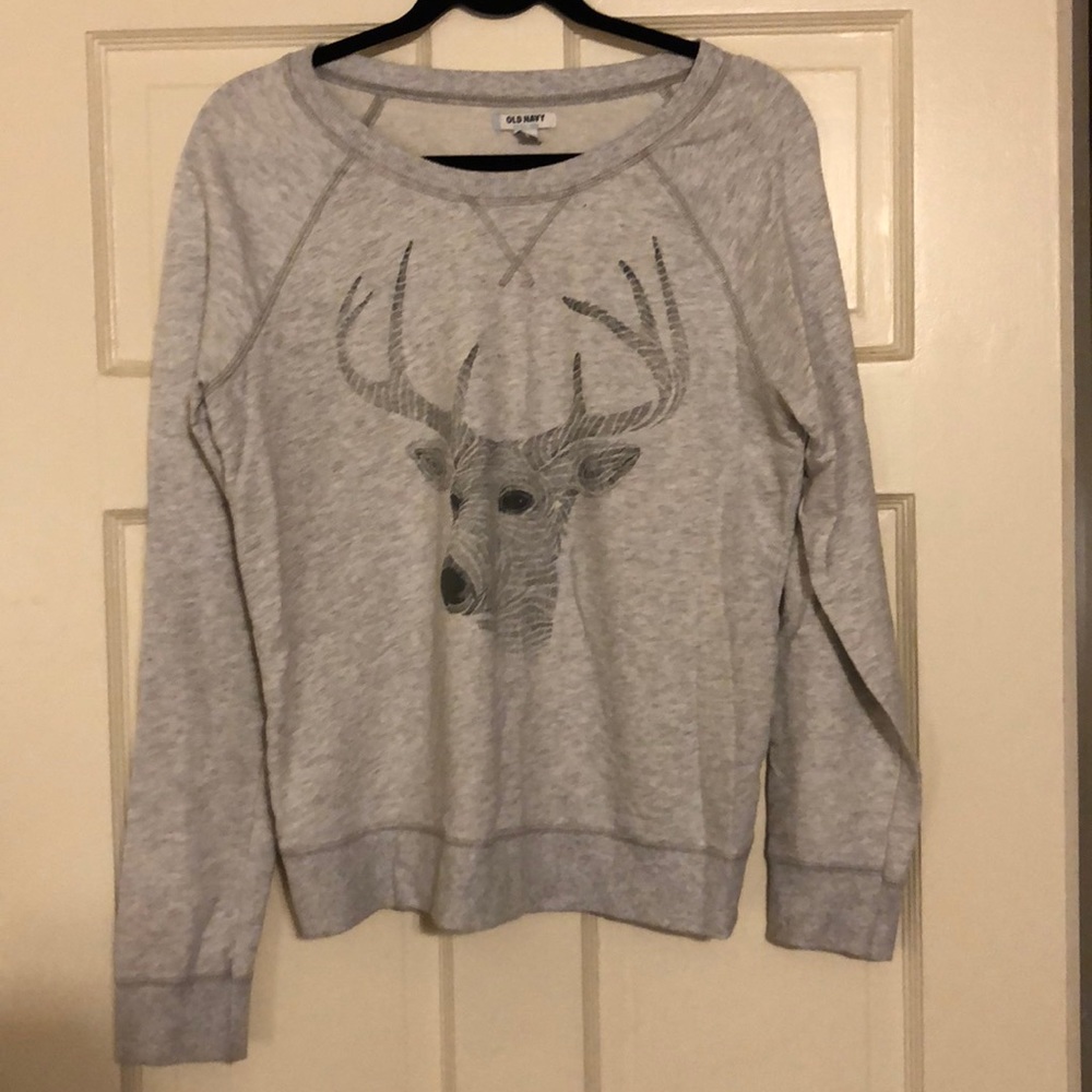Casual sweatshirt with dear print